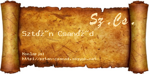 Sztán Csanád névjegykártya