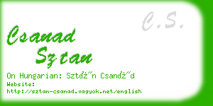 csanad sztan business card